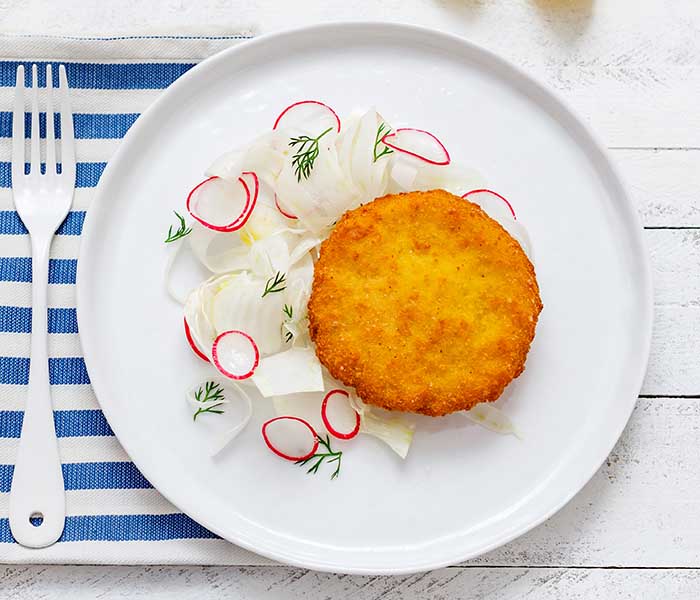 Panatine con insalata di finocchi e rapanelli