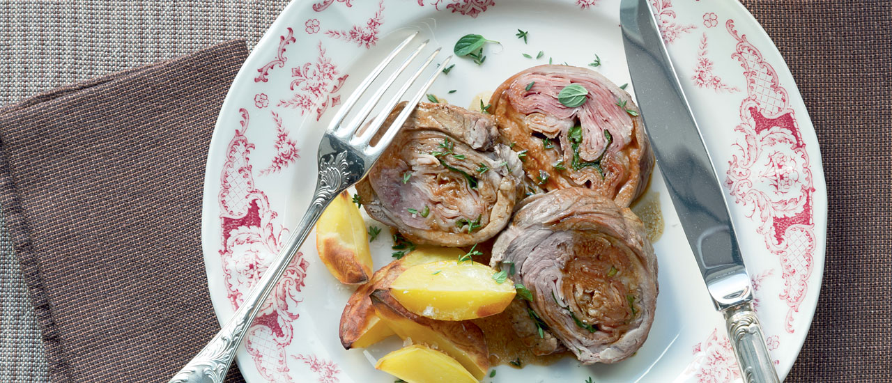 Rotolo di vitello con prosciutto e sedano