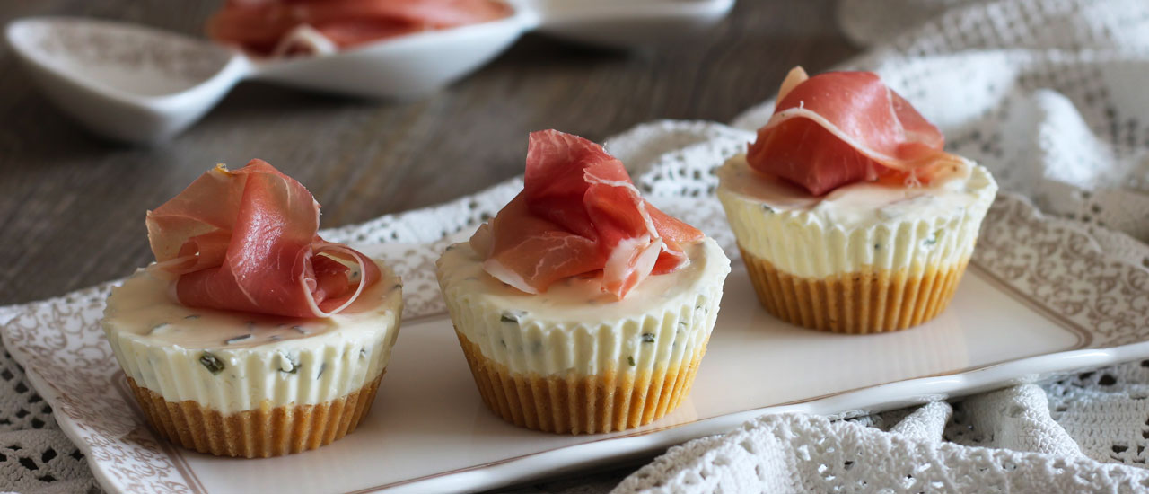 Mini cheesecake senza cottura con GranCrudo Stagionato Snello