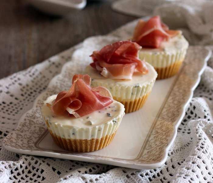 Mini cheesecake senza cottura con GranCrudo Stagionato Snello 